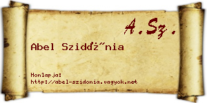 Abel Szidónia névjegykártya
